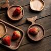 Japanese-Style Acacia Wooden Tea Tray Fish Shaped High-Value Wooden Pallet Afternoon Tea Snacks Sushi Set Plate Plate