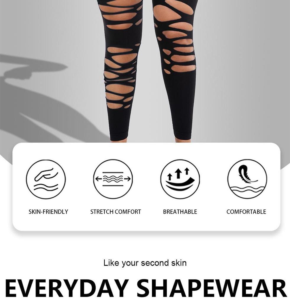 High-Waisted Hollow-Out Yoga Tummy Control & Hip Lifting Women's Fitness Pants