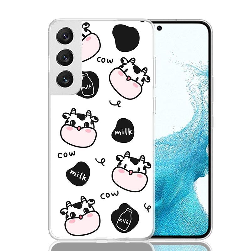 Dairy Cattle Cow Speckle Cute Phone Case For Samsung Galaxy S25 S24 S23 S22 S21 FE S20 Ultra S10 Plus Art Customized Coque Capa