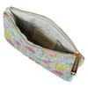 Laura Ashley Gilly Pouch, a cute and stylish accessory case for women, with a floral and botanical design, in elegant light gray.