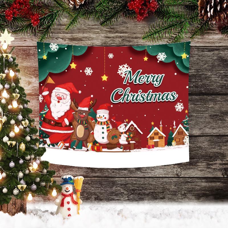 Vánoční tapiserie Vánoční pozadí Layout Látka Obývací pokoj Santa Claus závěs