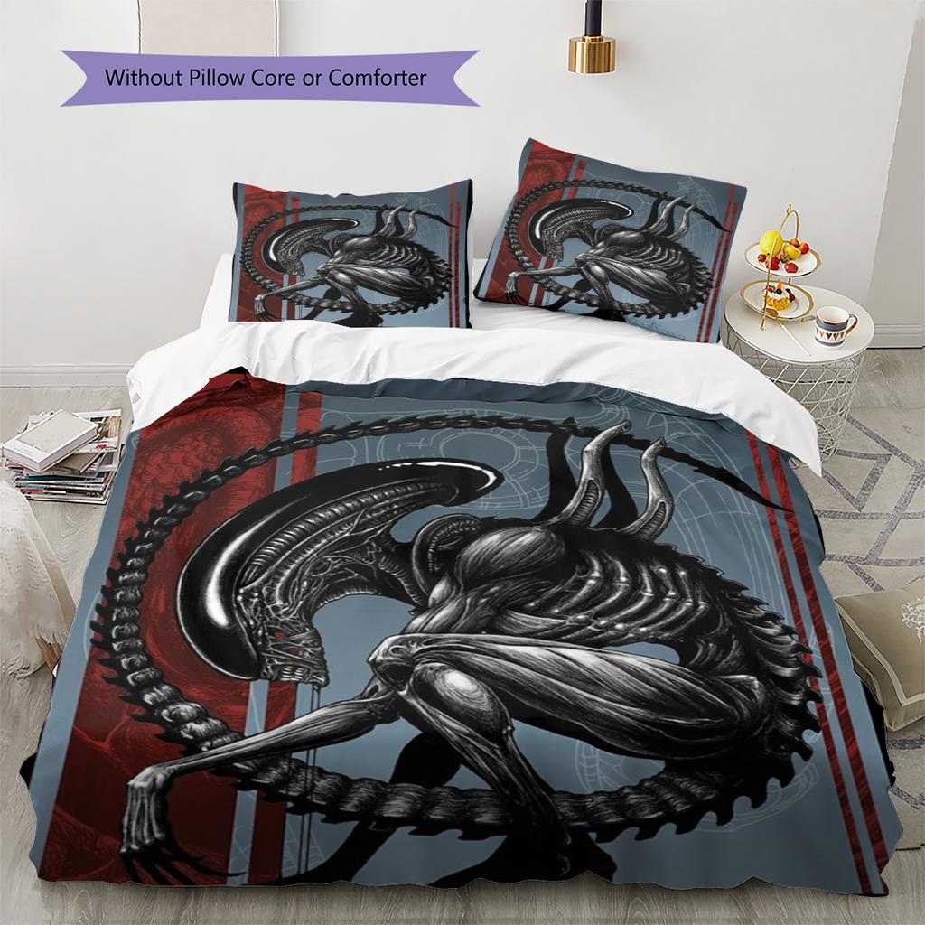 Cartoon Pattern Bedding Quilt Set Quilt Cover Pillowcase Home Decoration Birthday Gift (1 * Duvet Cover + 2 * Pillowcase, Without Core)