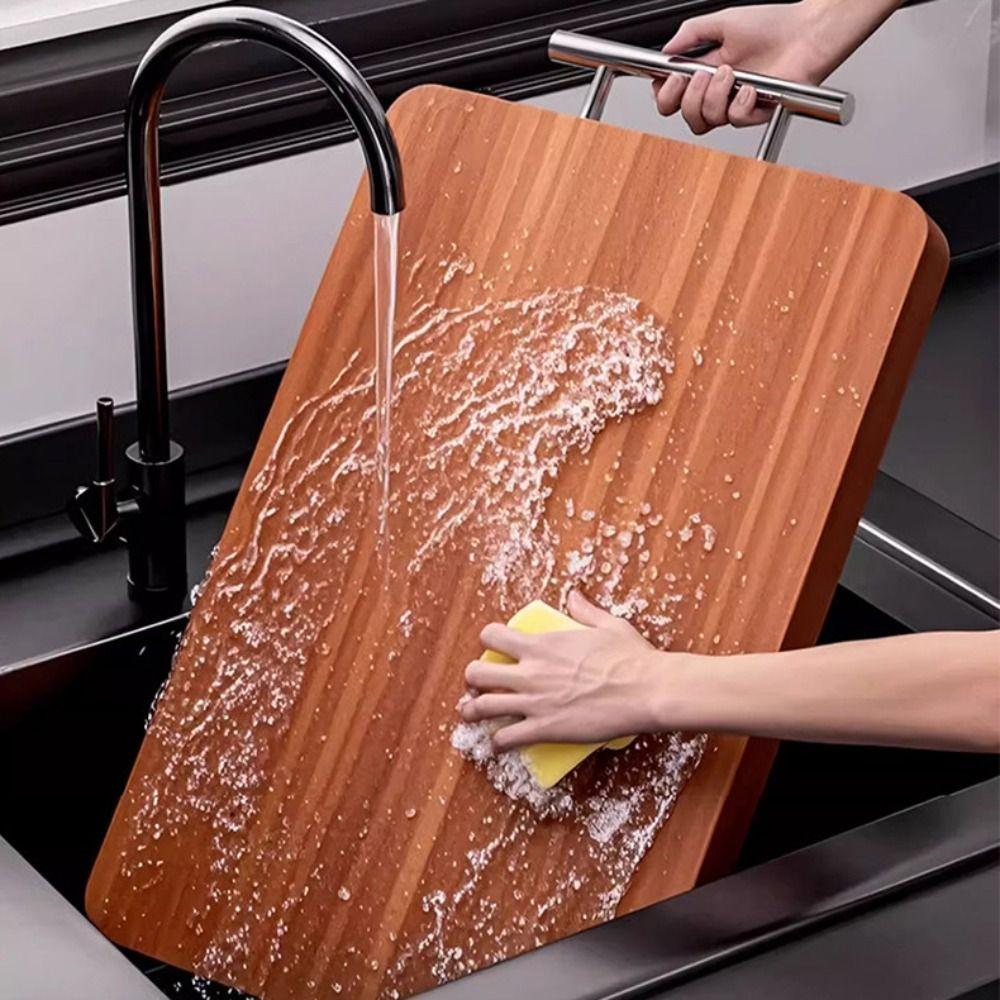 Stainless Steel Hangers Wood Cutting Board Antibacterial Board  Cooked Food Preparation