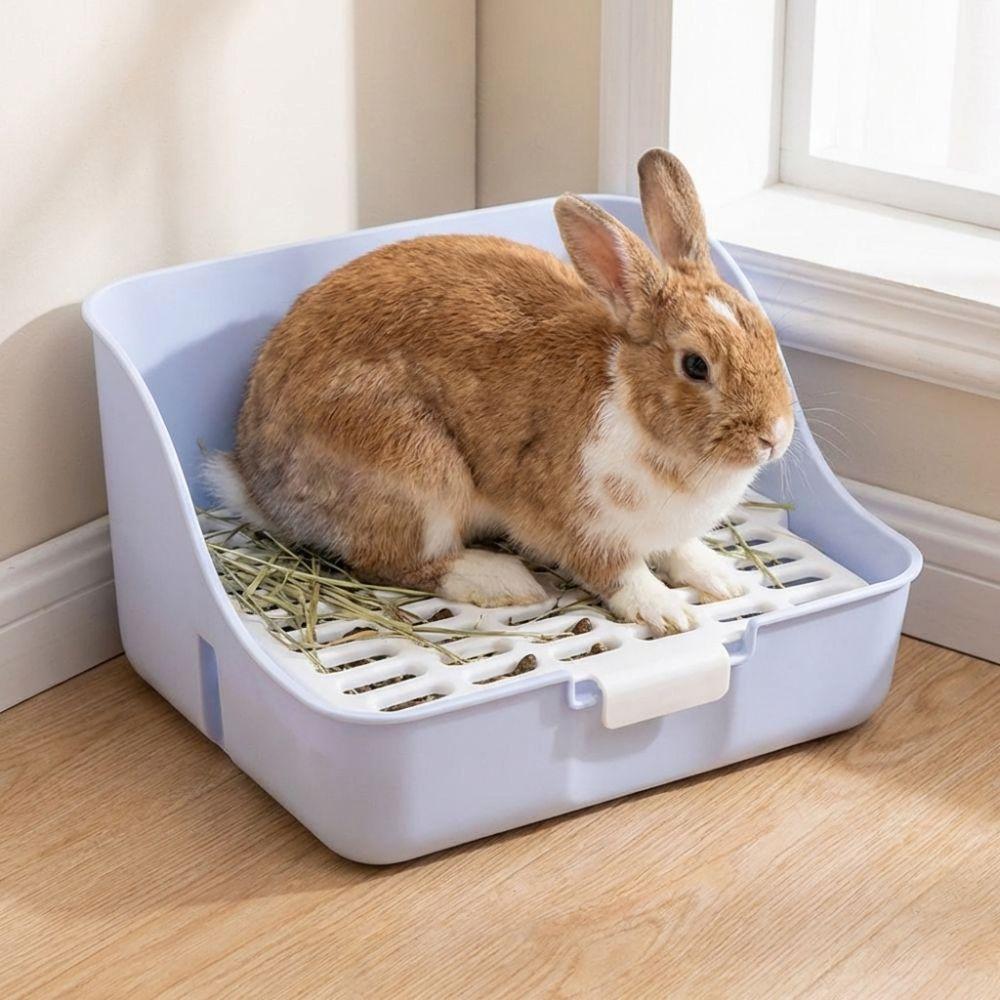Stabile Meerschweinchen Toilette Kippsicher Tier Streuwanne Kaninchen Toilette Haustier Reinigung