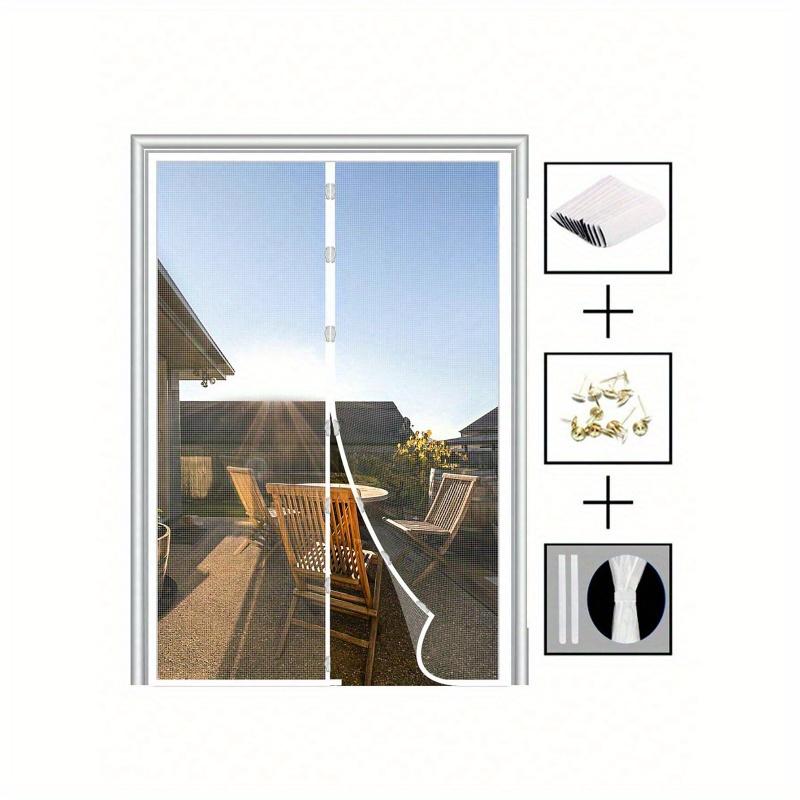 Spring and Autumn Summer Door Curtains Black and White Simple Mosquito-Proof Door Curtain Screen Screen Door Screen Window Automatic Magnetic