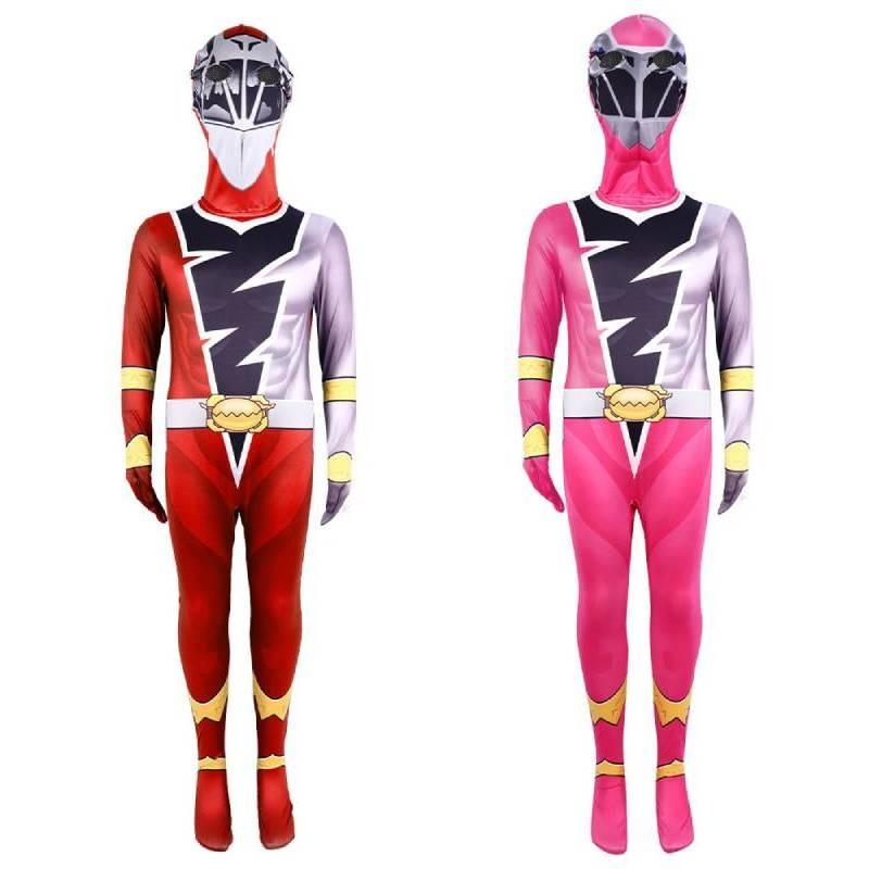 Power Morphin Mighty Rangers Costume Cosplay Dress Party Superhero Jumpsuit