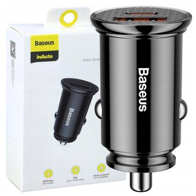 Car Charger Baseus Circular Pd Qc4.0+ 5A 30W (Black)