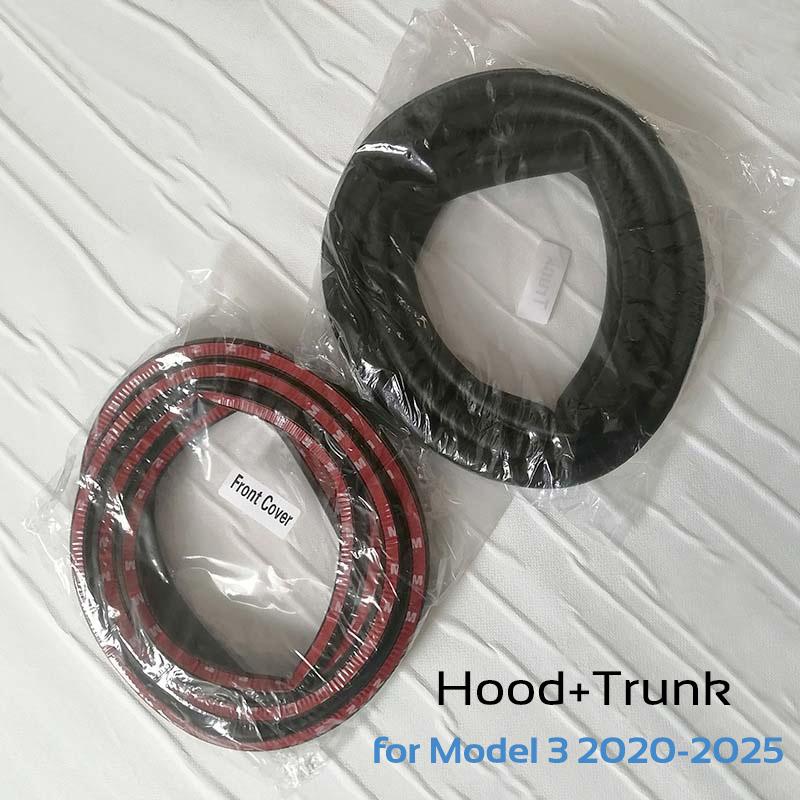 

For Tesla Model 3 Y 2020-2025 Highland Juniper Car Door Rubber Seal Strips Kits Noise Insulation Trunk Hood Sealing Accessories