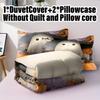 Comforter 3Pcs Halloween Pumpkin Monster Without Core 1 2 S Soft Floral For Bedroom