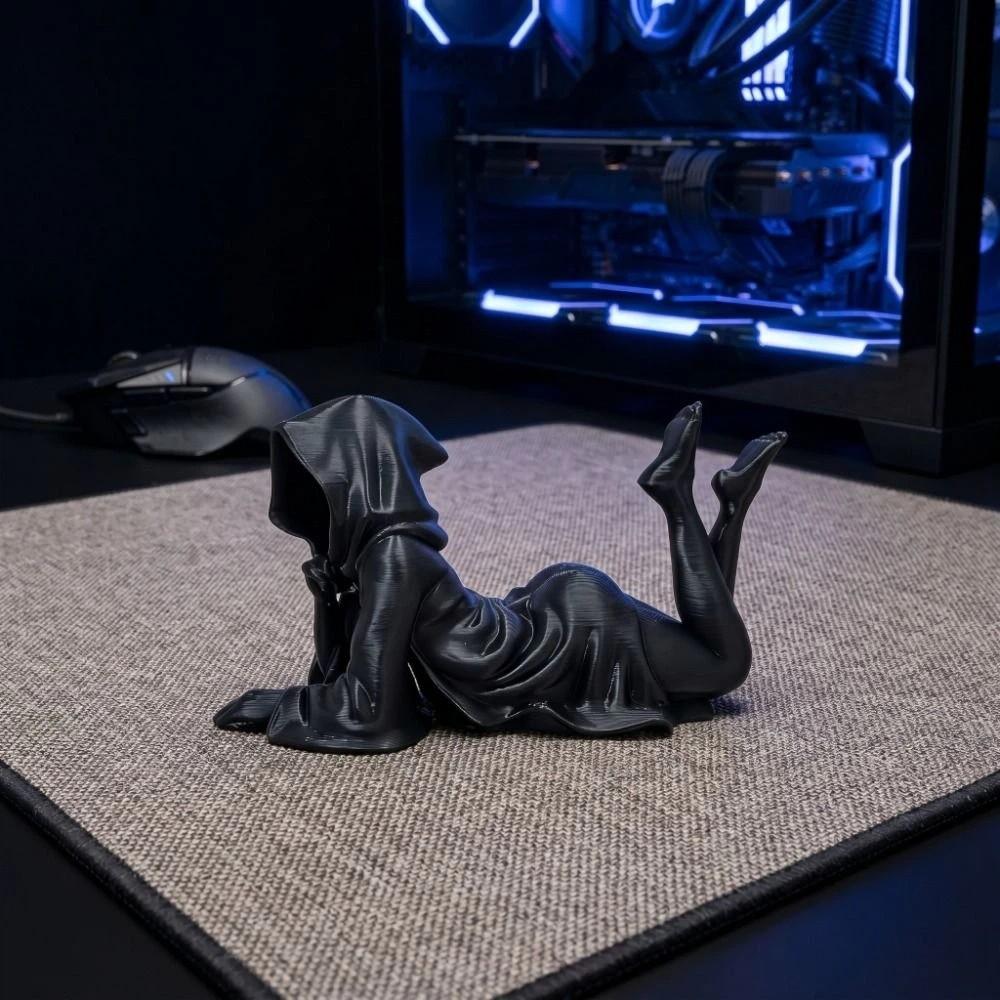 3D Printed Death Statue Home Decor Gothic Girl Statue Elegant Desktop Ornament  Office Decor