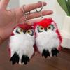 NEW Plush Owl Plush Keychain High Imitation Milan Marten Cartoon Car Key Chain Alloy Backpack Pendant