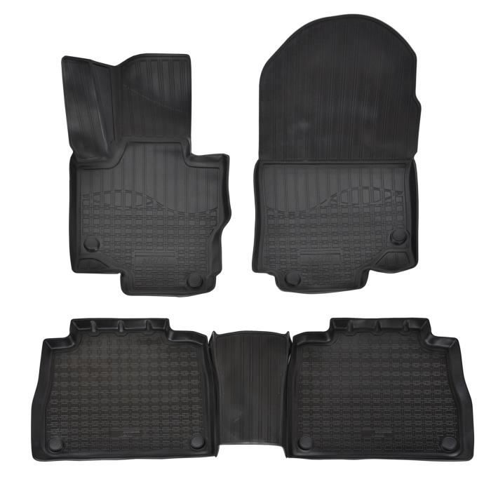 Tapis de sol - GLE V167 - Caoutchouc TPE - Antidérapant - 5 pièces - Noir
