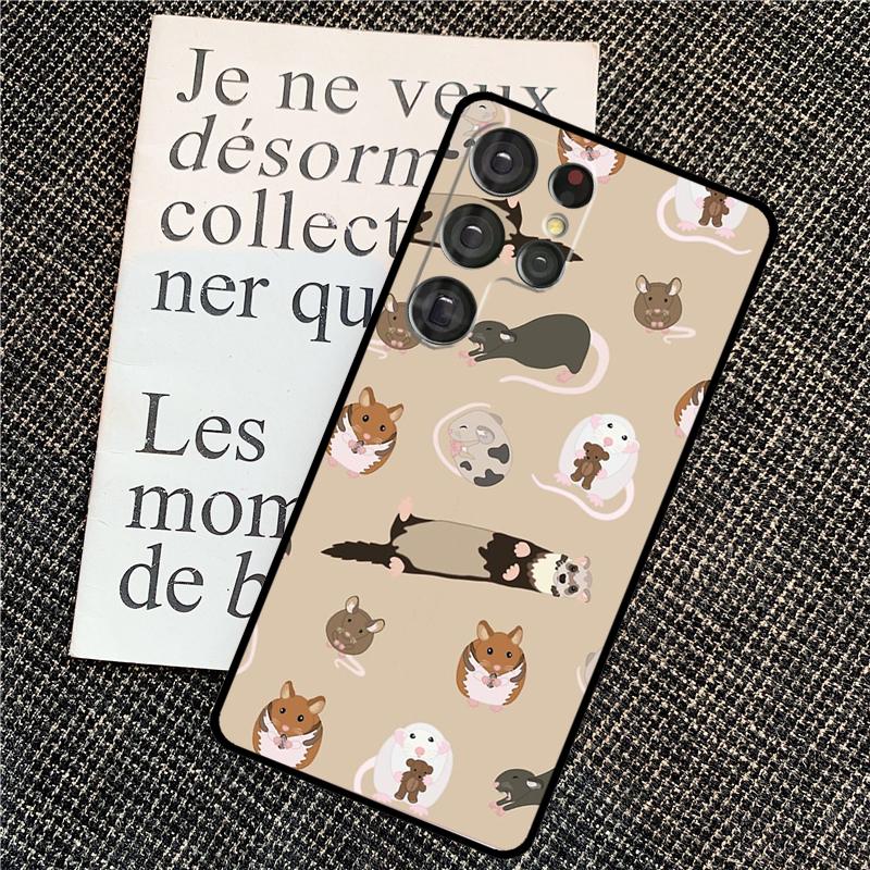 Mouse Rat For Samsung Galaxy S24 S23 Ultra S22 S20 S21 FE S8 S9 S10 Note 10 Plus 20 Ultra Phone Case