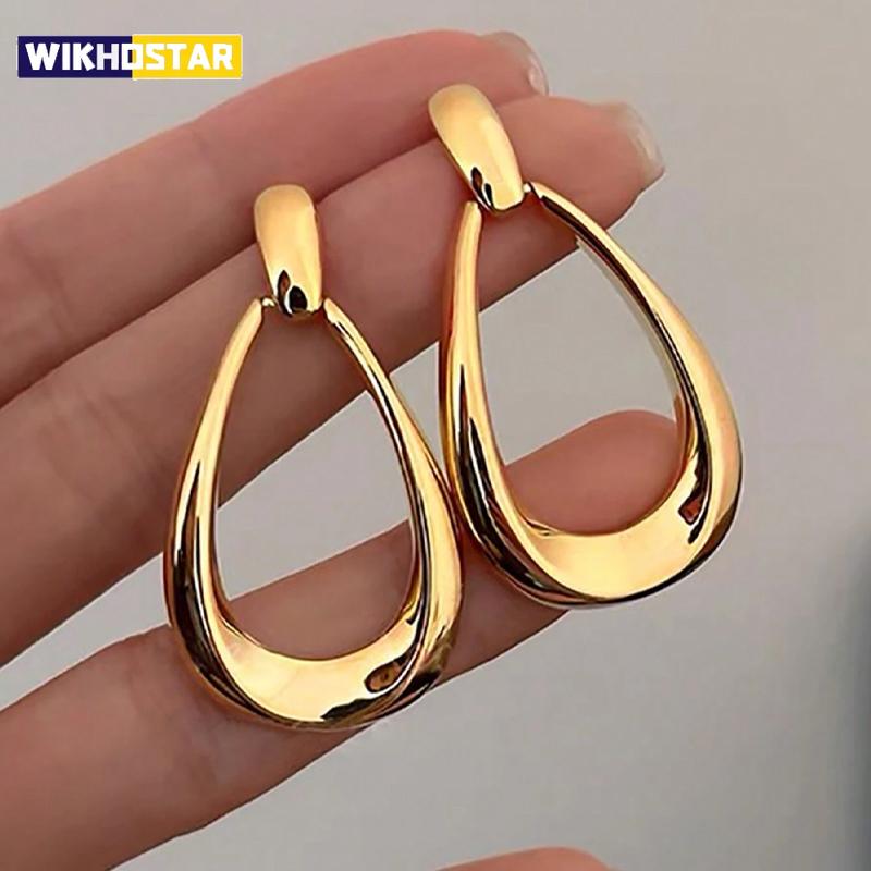 Simple French Style Geometric Earrings For Women Fashion Luxurious Drop Earring Daily Party Vacations Jewelry Gifts 2025 New