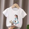 Hot Selling Little Princess Ariel Jennifer Cinderella Printed Childrens Unisex Women Tshirt Cotton Tshirt Summer