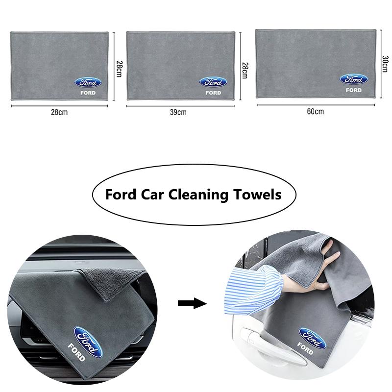 Wash Microfiber Towel Auto Cleaning Drying Cloth Care Cloth For Ford Focus ST Ranger Mondeo Kugo Ecosport Fiesta Kuga Fusion GT9
