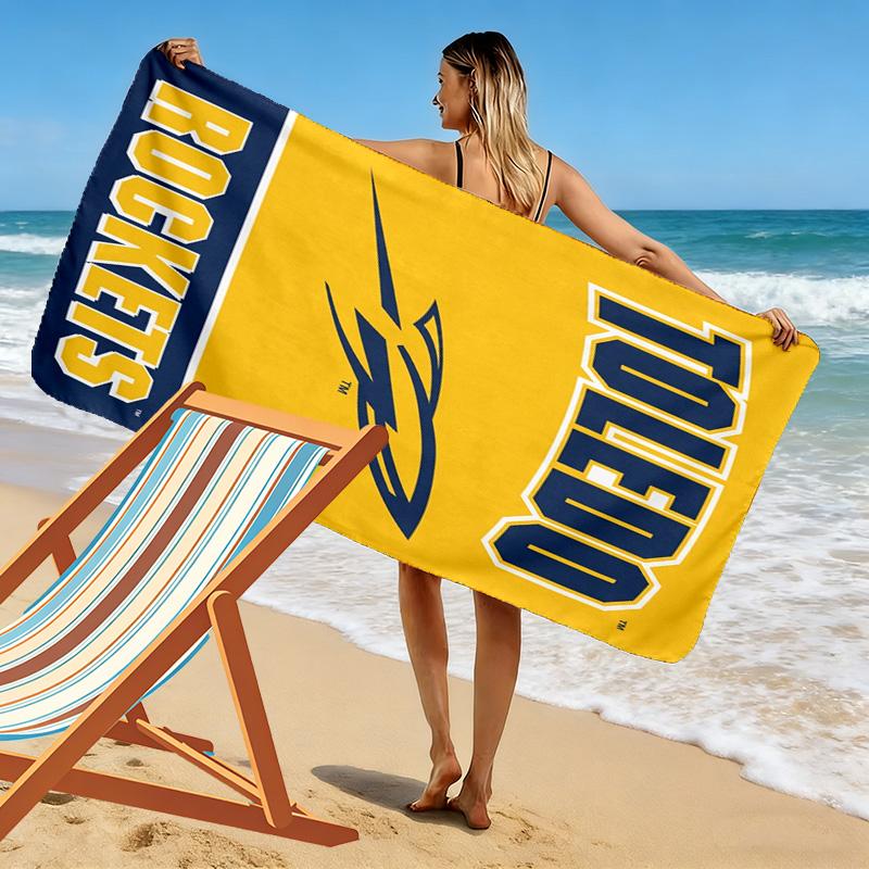 Toledo Rockets Print Beach Towel, Large Soft Quick Dry Towel for Beach Camping Swimming