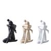 Nordische Wabi Sabi Harz Buchstütze Skulptur Kniende Figur Heimdeko Modern Minimalistisch