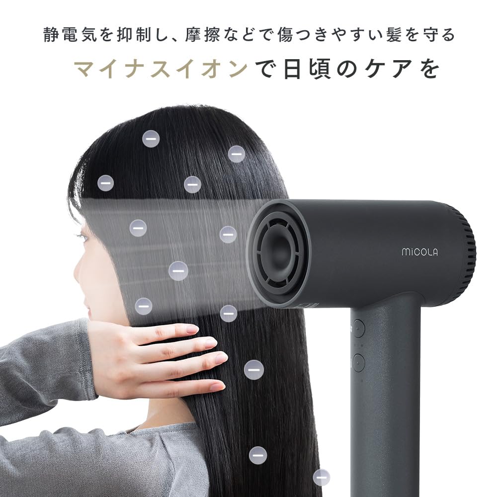 Iris Ohyama Ion Dryer HDR-M501-T Lightweight 380g Compact Large Airflow Mocha