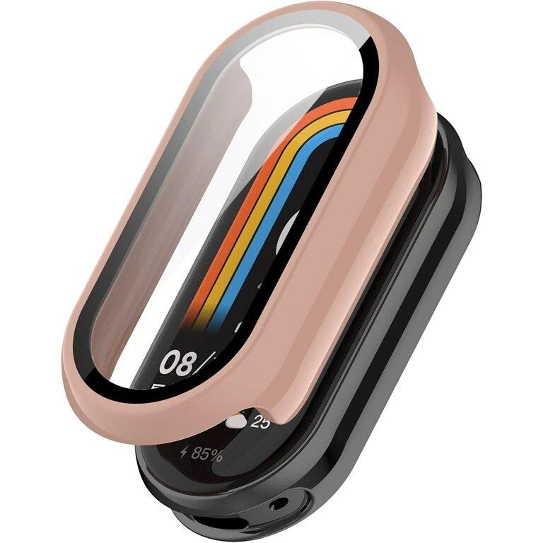 2in1 Case + Tempered Glass for Xiaomi Smart Band 9/8, Pink