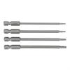 Screwdriver Bits Silver Quick Connection 4pcs 1/4 Hex Shank Magnetic Head
