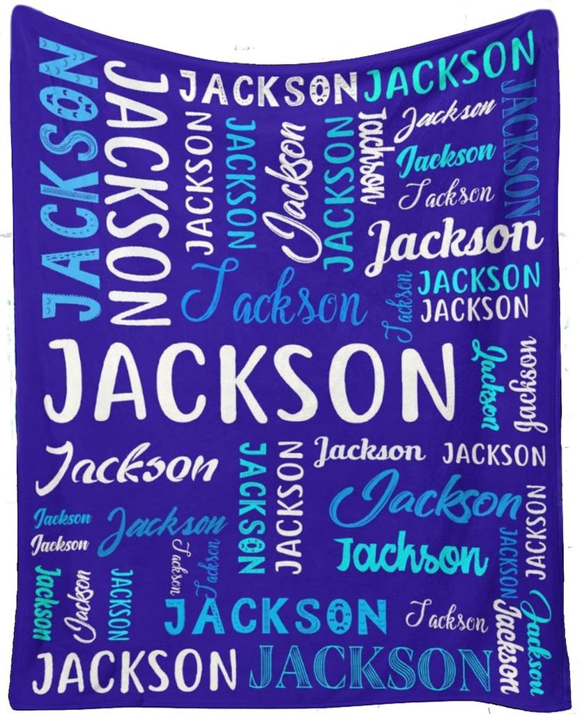 20 Colors Customized Children Adults Name Flannel Blanket Custom Personalized Day Gifts Blanket Cover Fleece Picnic Travel