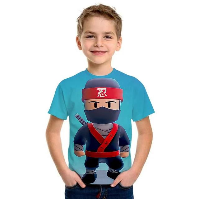 Stumble Guys 3d Kinder T-Shirt Jungen Mädchen Harajuku 3d Shirt Cartoon Lustige T-Shirts Mittwoch Stumble Guys 3d Kinderbekleidung