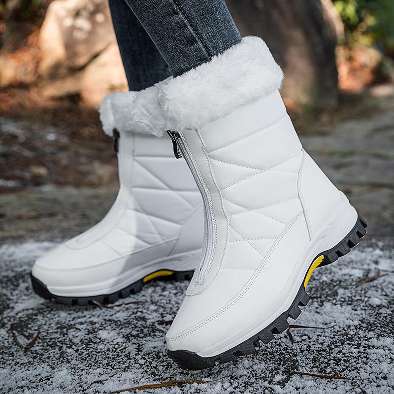 35–42 Damen-High-Top-Baumwollschuhe, große, rutschfeste, wasserdichte Damen-Schneestiefel für den Außenbereich