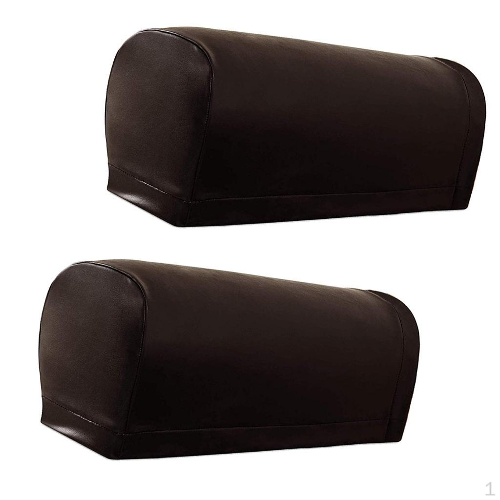 1 Pair Anti- Armrest Covers Furniture Armchair Slipcovers PU