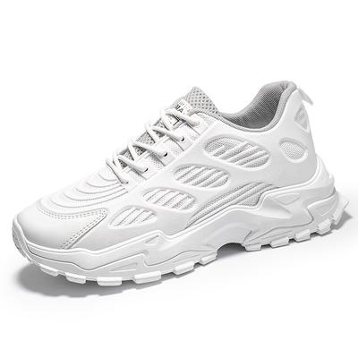 2024 Four Seasons New Low-top Casual Shoes Thick Sole Men's Daddy Shoes Sports Breathable Mesh Trendy Outdoor Male Running Shoes