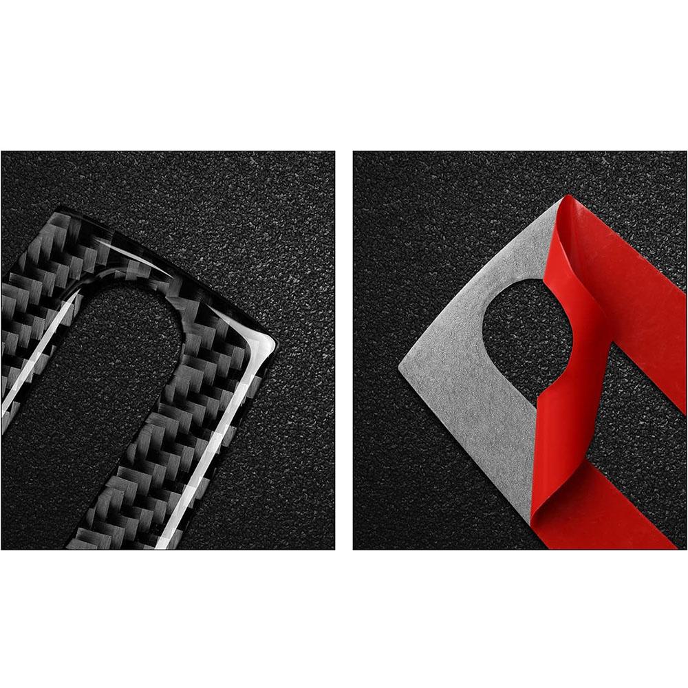 3Pcs Carbon Fiber Steering Wheel Cover Trim Replacement For Ford Mustang 2005-09