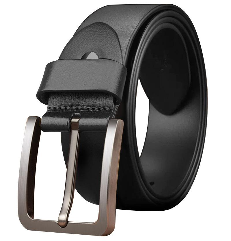 Belt Men'S Leather Casual Simple Pin Buckle Cowhide Belt Trendy Belt Belt Men'S Business Men'S Belt