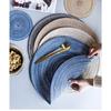 Round Table Mat Woven Ramie Placemats Anti Slip Dining Table Mats Non-Slip Tableware Bowl Pads Kitchen Drink Cup Coasters