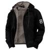 Men's Casual Zippered Pocket Hooded Jacket Men's Color Fashion Warm Jacket