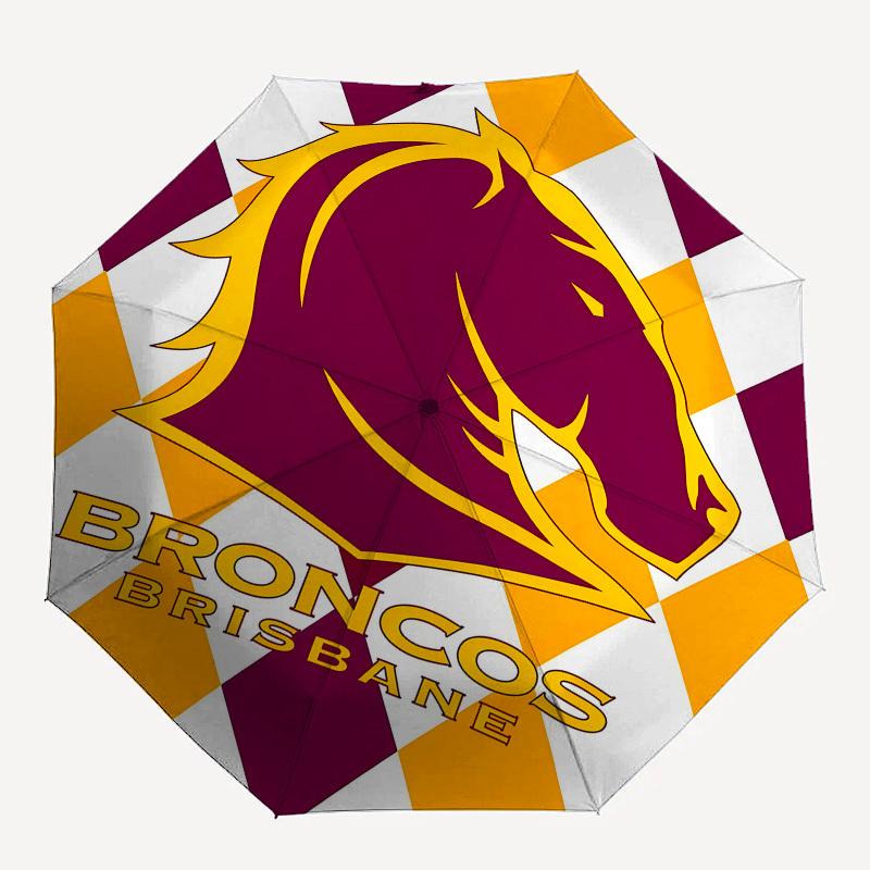 Broncos, Brisbane Automatic Opening and Closing, 8 rib Structure Portable Umbrella, Suitable for Men and Women in All Seasons Perfect Gift