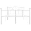 Bed Frame White Metal 160*200 cm