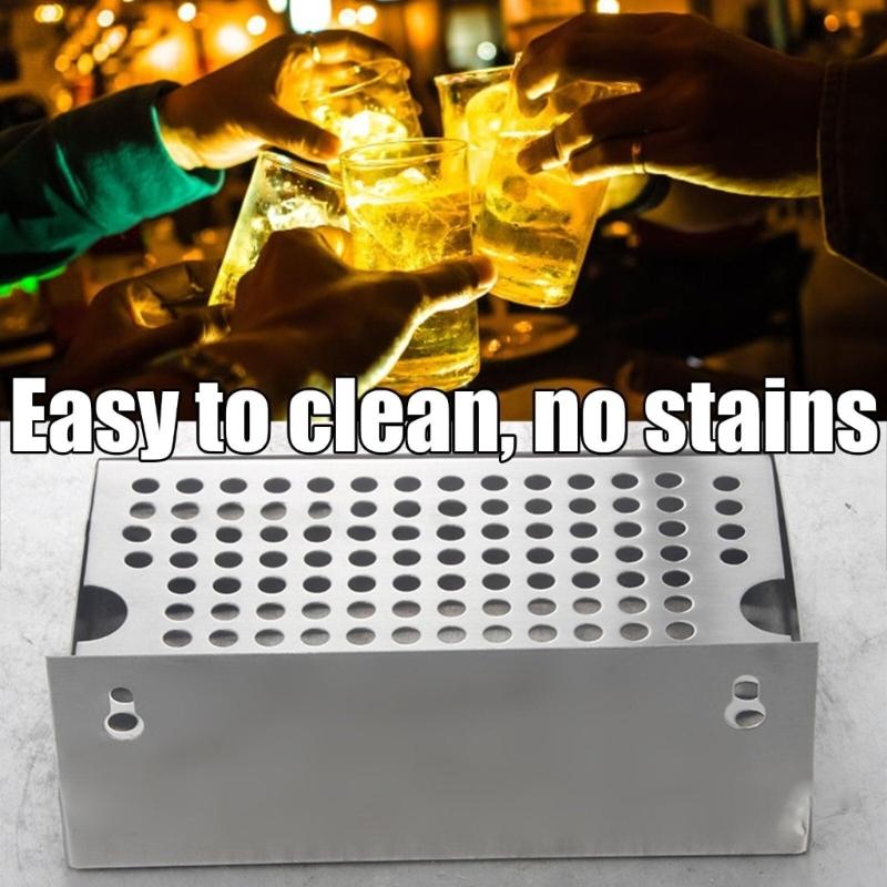 Modern Wall Mounted Nonrust Steel Draining Tray for Pubs and Kitchens with Delicate Design and Efficient Water Flows