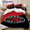 Toronto Raptors Basketball Spirit Dreiteiliges Set(1 Bettbezug + 2 Kissenbezüge, ohne Füllung)Weiches und bequemes Bettwäsche-Set