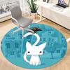 1pc Cat Crow Office Round Area Rug, Indoor Mat Suitable For Office, Under Office Chairs Bedroom Living Room Home Decor, Room Deco172