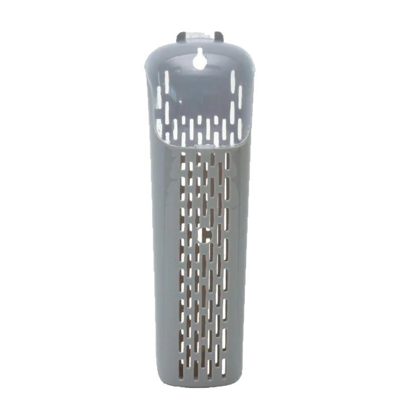 Wall-Mounted Kitchen Chopstick Holder with Lid - Plastic Storage Rack & Drainer