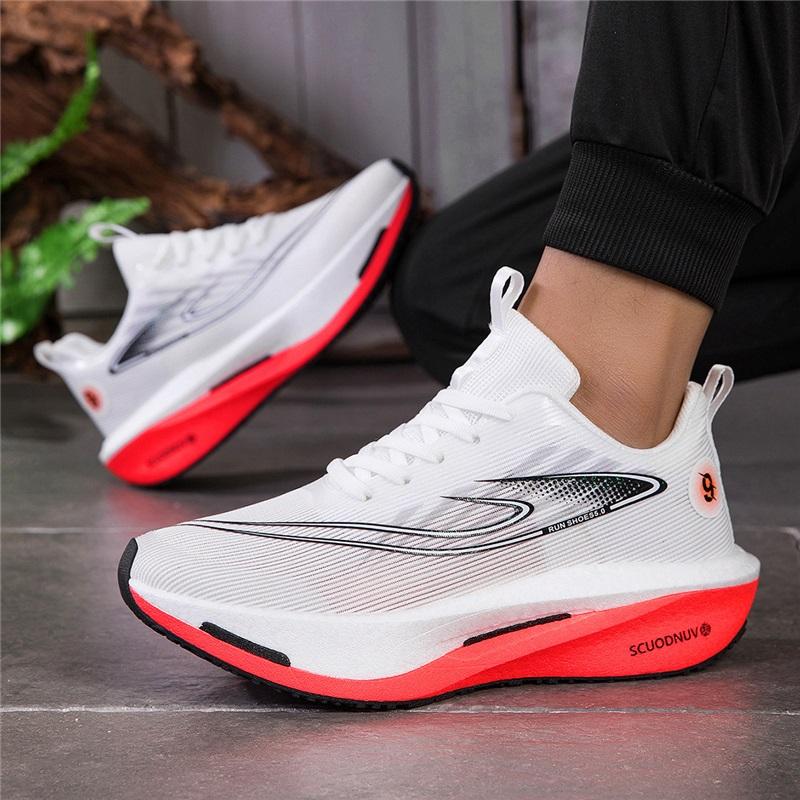 Atmungsaktive Mesh-Laufschuhe für Herren, leichte, stoßdämpfende Sportschuhe, rutschfeste Dämpfung, Sport-Trainingsschuhe