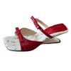 Summer Wedges Heel Women Slippers Fashion Open Toe Butterfly-knot Ladies Dress Slides Lazy Shoes