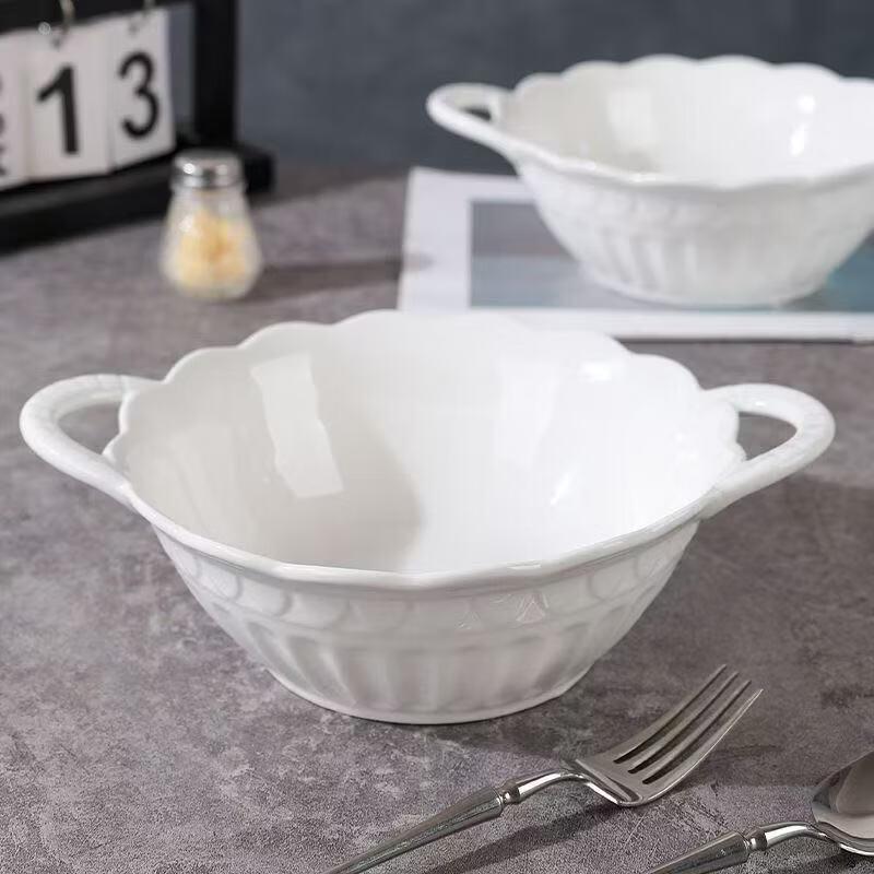 ZISIZ 10,5-Zoll Suppenschüssel mit Kronenprägung und Doppelgriff