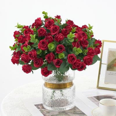 Beautiful Artificial Flower Exquisite Faux Silk Flower Realistic Visual Effect Fake Rose