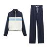 Spring New Preppy Bomber jacket Outerwear 7484122 Side Strap Jogging Pants 7484022