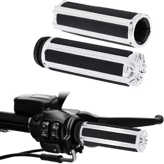 HDBUBALUS 1" Electronic Throttle Defiance Handlebar Grips 25mm Hand Grips Fit for Harley Touring Street Glide Road King Road Glide Electra Glide