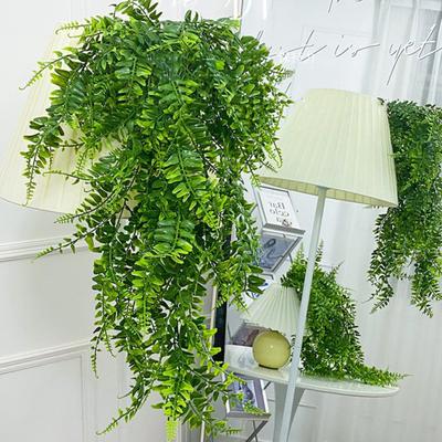 90CM Artificial Fern Vine UV Resistant Home Wedding Wall Hanging Faux Greenery Drooping Ivy Plants Indoor Outdoor Garden Yard Decoration Photo Props