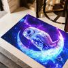 1pc Home Carpet wolf crescent moon non-slip design for bedroom living room office decor gift
