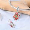 Original Copper Charms Beads Winter Snowflake Snowman Igloo Penguin Pendant Fit Bracelet Women Jewelry Gift