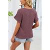 2026 Spring/Summer New Round Neck Lace Trim Loose Short Sleeve T-Shirt for Women